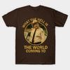 Men Black Print T-shirt The World Coming To - Smokey Bandit No-Cut Transfer Paper Print Cotton Tshirt