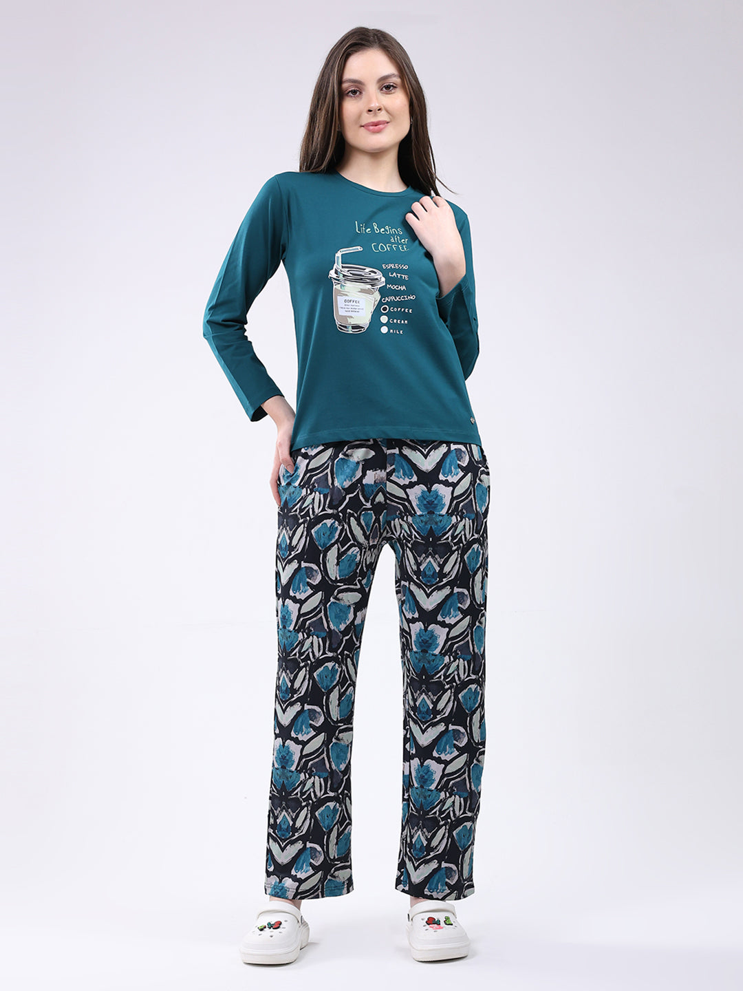 Monte Carlo Womens Regular Fit Printed Lower Set XXL