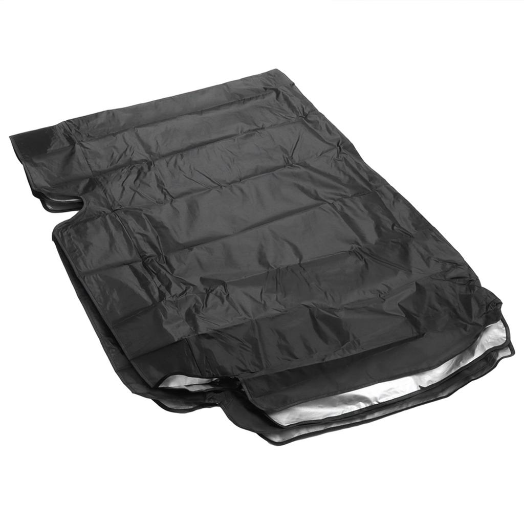 Swing Top Cover Waterproof Sunshade Swing Chair Protector for Garden Courtyard PatioBlack 3‑Seater 190x132x15cm