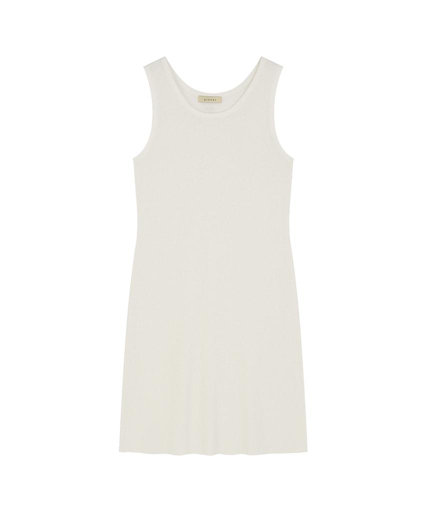 Siyajyu Sikn2190 See-Through Layered Knit Dress_White