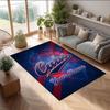Chicago Cubs Crystal Velvet Rug, Custom Name Text Personalized Non‑Slip Floor Mat for Home Decor Gift