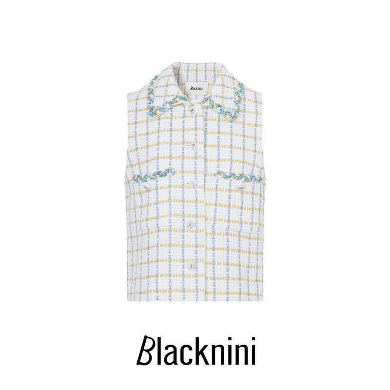 

Blacknini Yin WAF/ Moonlight Camellia British Limited Lt Source Factory Fabric Tweed Vest/Shorts Vest((In Stock)) M