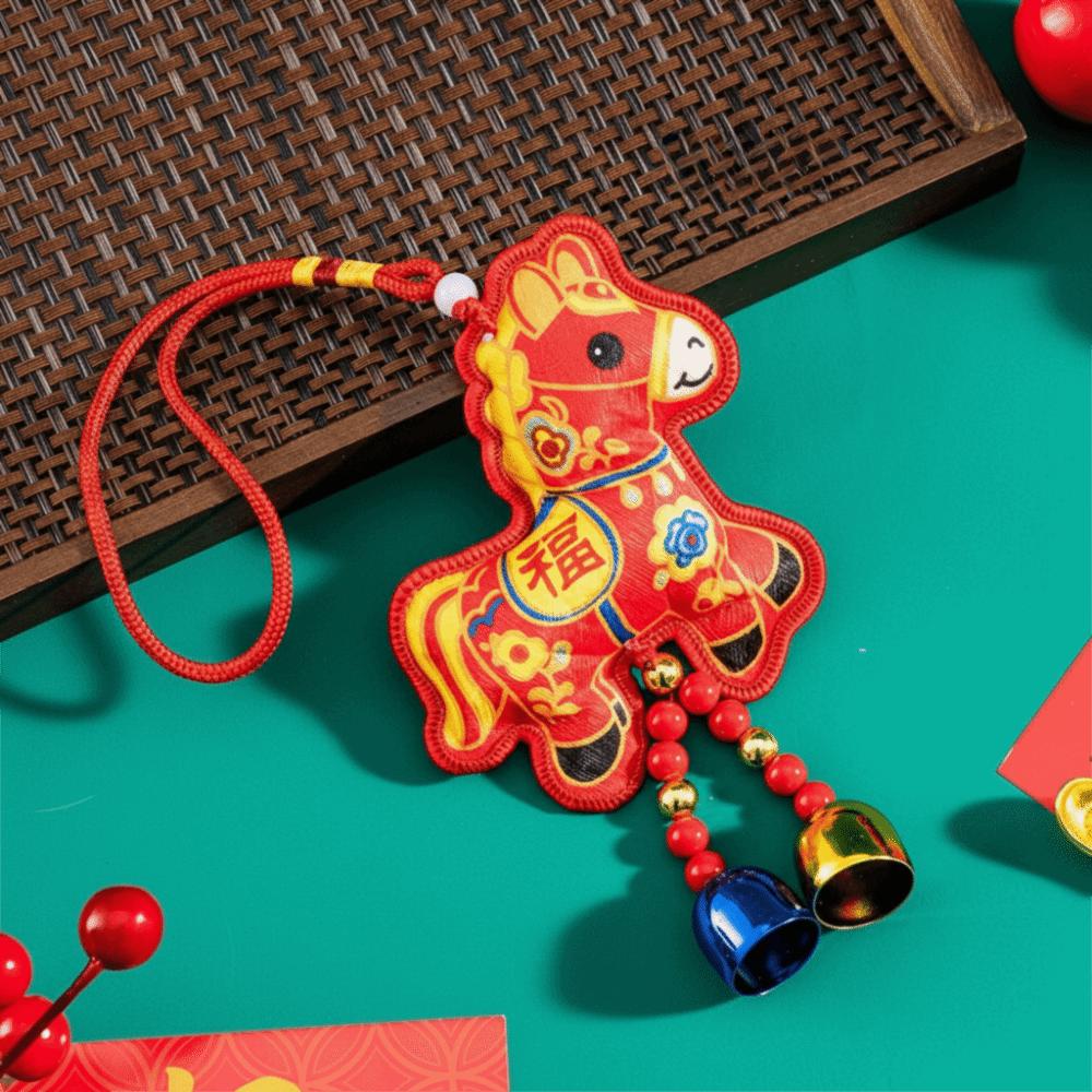 Embroidery Zodiac Mascot Pendant Blessing Car Hanging Pendant Horse Incense Bag Spring Festival