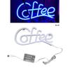 Coffee Letter Neon Sign Lamp Creative Shape Battery-Powered Flicker Free Low-Power Consumption LED Neon Light