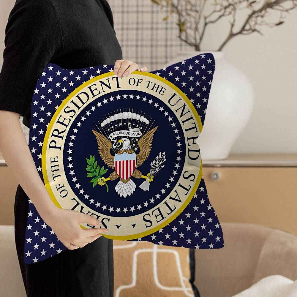 S-Seal of The P-President 45*45cm Cushion Cover Pillow Cover Decor Pillowcase Home Pillowcase for Couch Pillow
