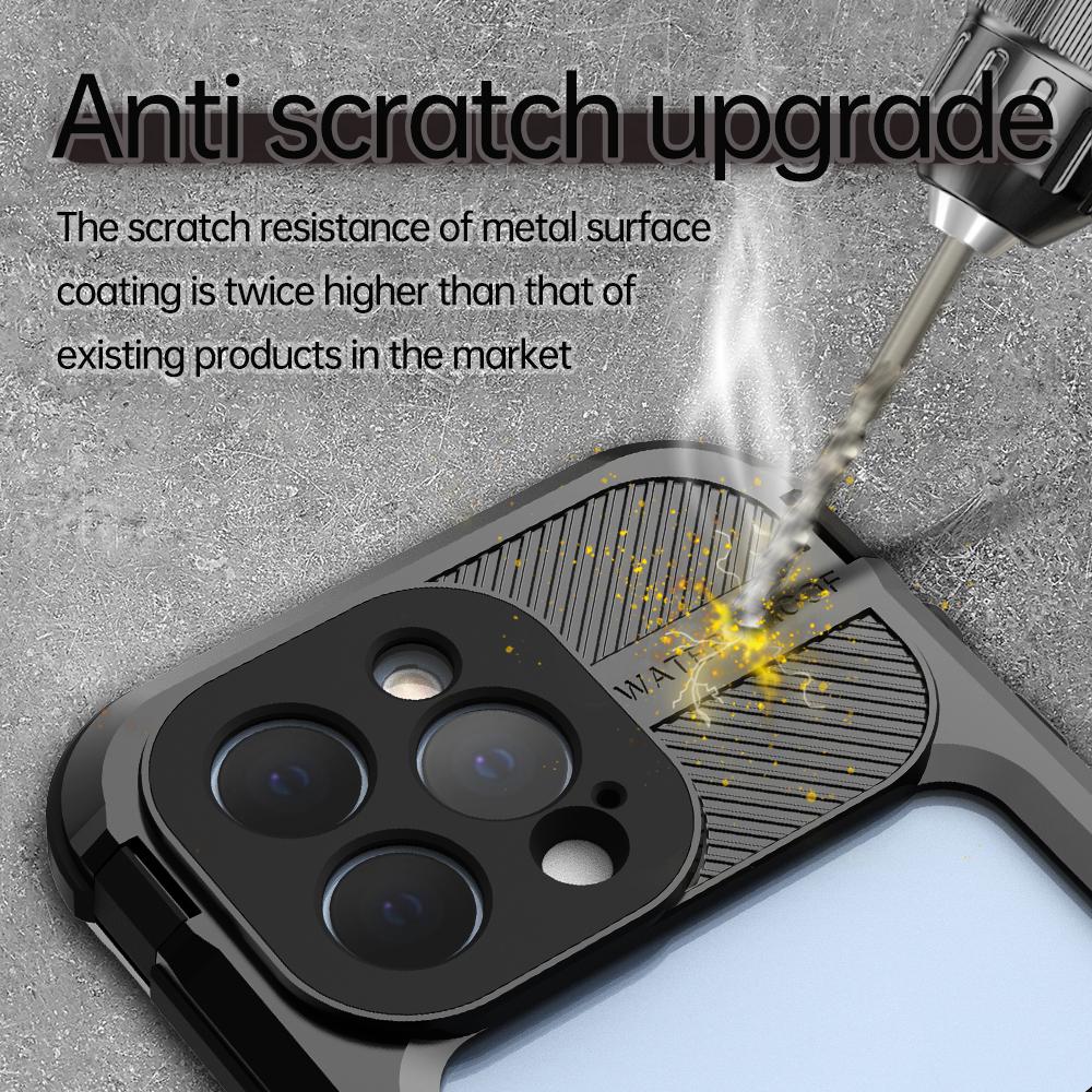 

SHELLBOX M Series for iPhone 13 Pro 6.1 inch Waterproof Case Metal IP68 Diving Phone Case Black