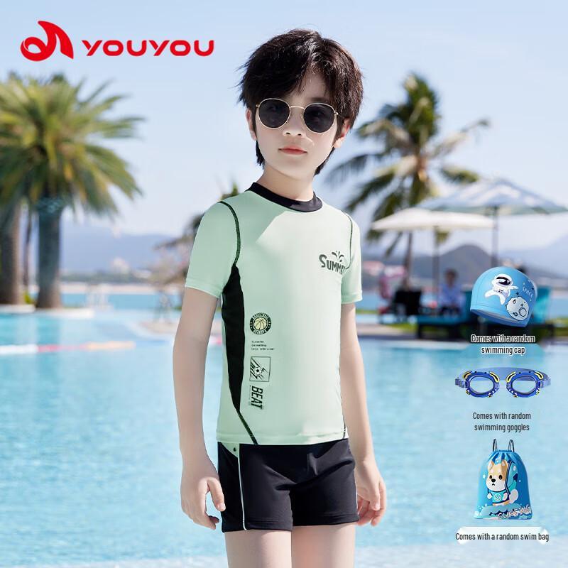

Youyou Boys 5-Piece Quick-Dry UV Protection Split Swimsuit Set 3XL