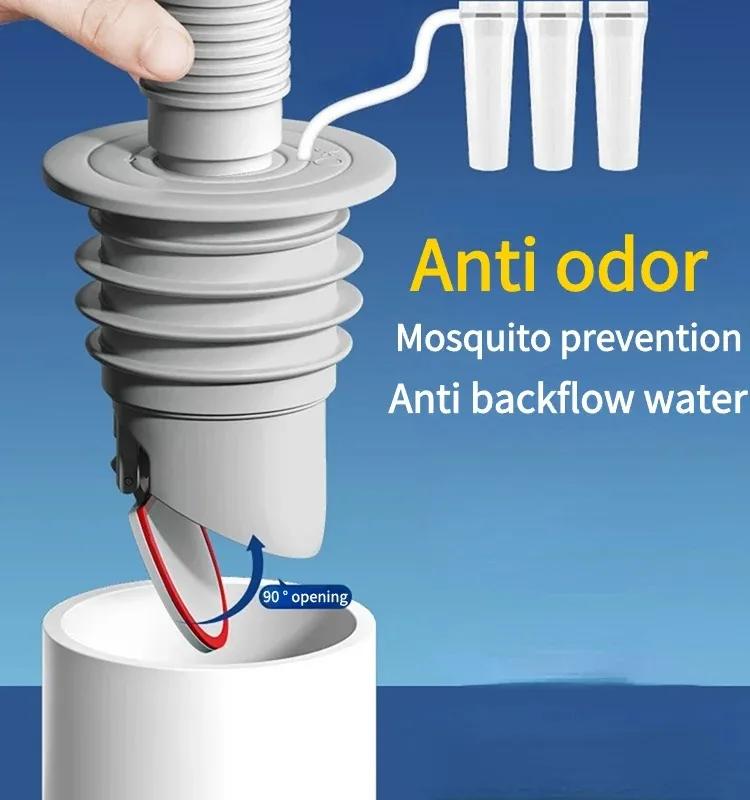 Silicone Bathroom Items Drainage Drain Trap Dish Drainer for Kitchen Sink Sewer Drains Pipe Seal Anti-odor Anti-backflow Water