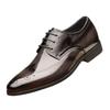 Men's Brock Shoes Imitation Metal Brushed Upper Shoes Men's Handmade Leather Brogue Dress Shoes D295