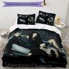 3pcs The Vampire Diaries4 Design Cover Set - HD Printed Bedding with 1 Cover and 2 Pillowcases - Perfect for Home and Dorm Decor