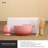 4PCS Ceramic Bamboo Japanese Matcha Tea Set Matcha Bowl Reusable Matcha Whisk Set Matcha Whisk Holder Matcha Making Kit
