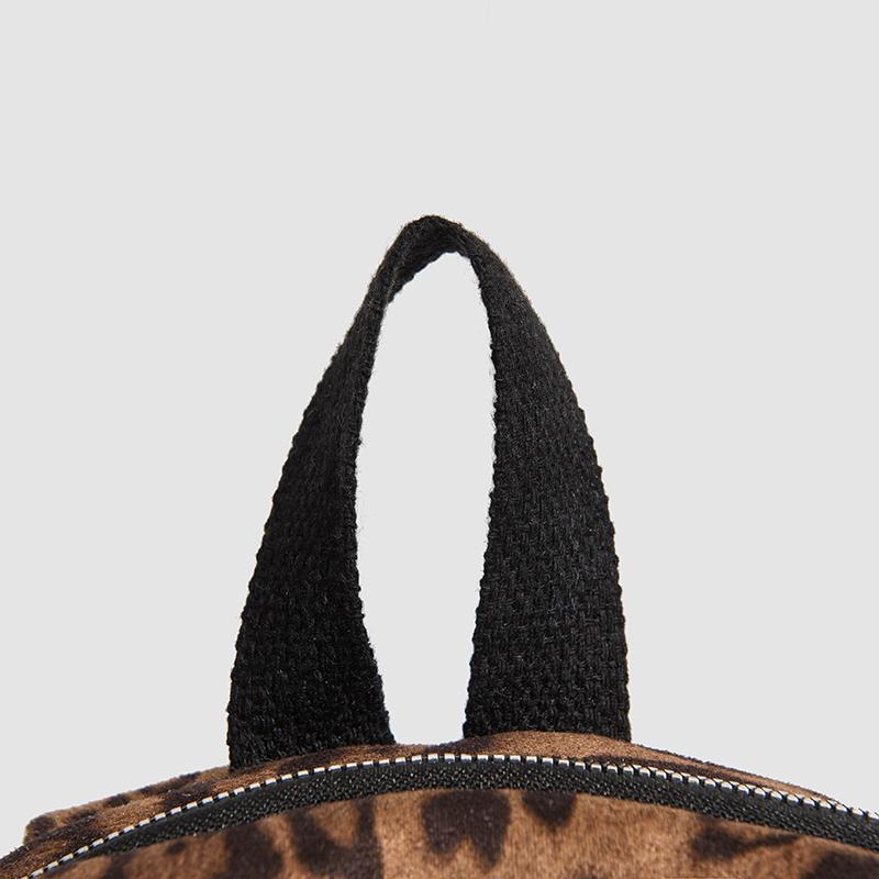 Leopard Print Backpack Student Schoolbag Lightweight Backpack