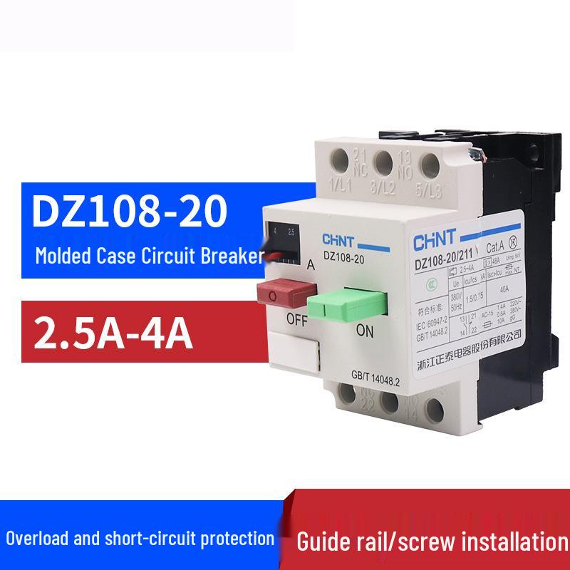 Chint DZ108-20 Motor Protector Circuit Breaker (20A/16A/12.5A/10A/8A/6.3A)