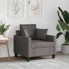 Vidaxl Armchair, Taupe, 60 Cm, Upholstered In Fabric