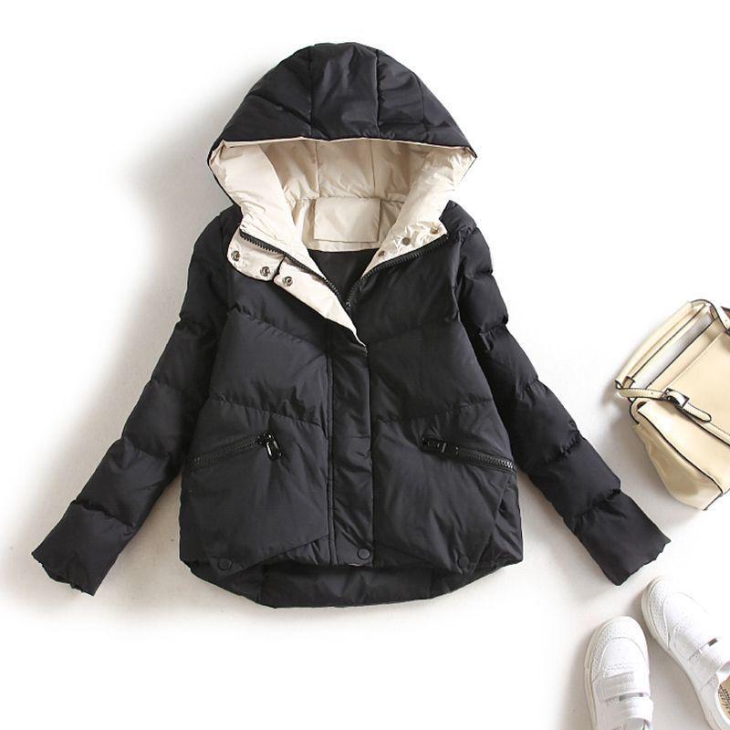 Trendy 2023 Women's Hooded Petite Cotton Jacket – Age-Reducing, Fashionable Short Cotton-Padded Coat