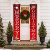 1 Pair 180x30CM Xmas Hanging Flags Large Size Merry Christmas Banner Christmas Door Couplet  Bar