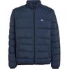 Solid Color Logo Patch Stand Collar Zipper Straight Long Sleeve Jacket Men Jackets Blue DM0DM18909-C1G