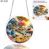 2D Flat, 1pc, 2D Flat Colorful Fantasy Landscape Theme Design, 2D Flat Acrylic Sun Catcher Window Hanging Decoration, Suitable As a Birthday Gift for