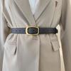 Simple Twoply Leather Belt With Alloy Fastener For Casual Office Wear