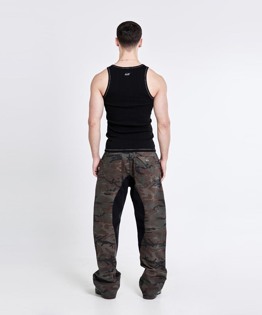 51Peosenteu Lining Cargo Pants - Camo Black