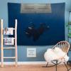 Underwater Floating Man Wall Tapestry Deep Blue Art Minimalist Decor Calm Vibes Surreal Scene Home Design Modern Aesthetic