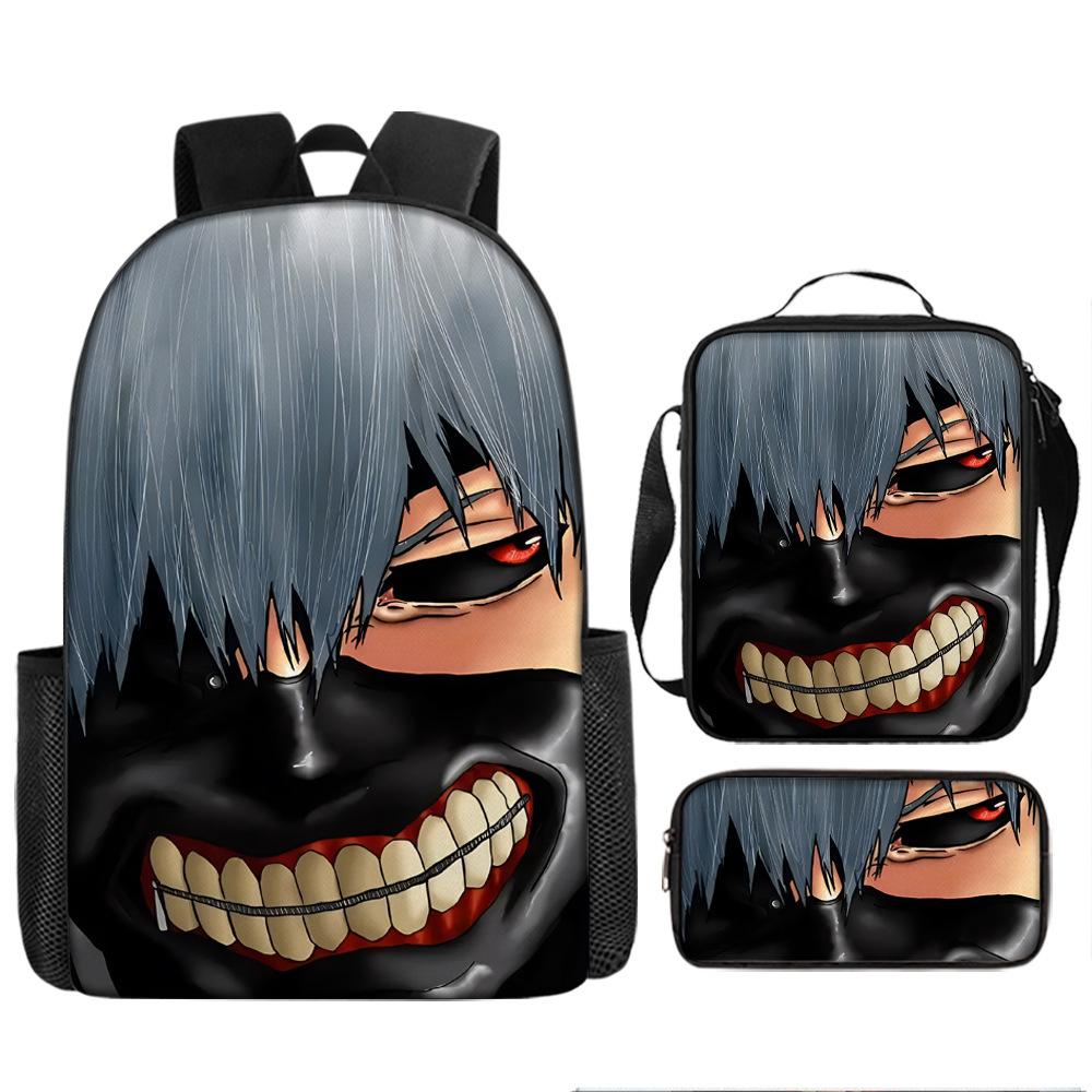 Anime Peripheral Backpack Tokyo Ghoul Food Backpack Kimuken School Bag Computer Bag Tokyo Ghoul Backpack