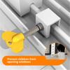 10Pcs Aluminum Alloy Window Stoppers Sliding Window Antitheft lock with Key Sliding Door Frame Restrictor Security Lock