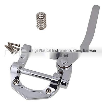 Gold Bigsby-Style Jazz Guitar Tremolo Bridge & Tailpiece with Small Arm (Zinc Alloy)