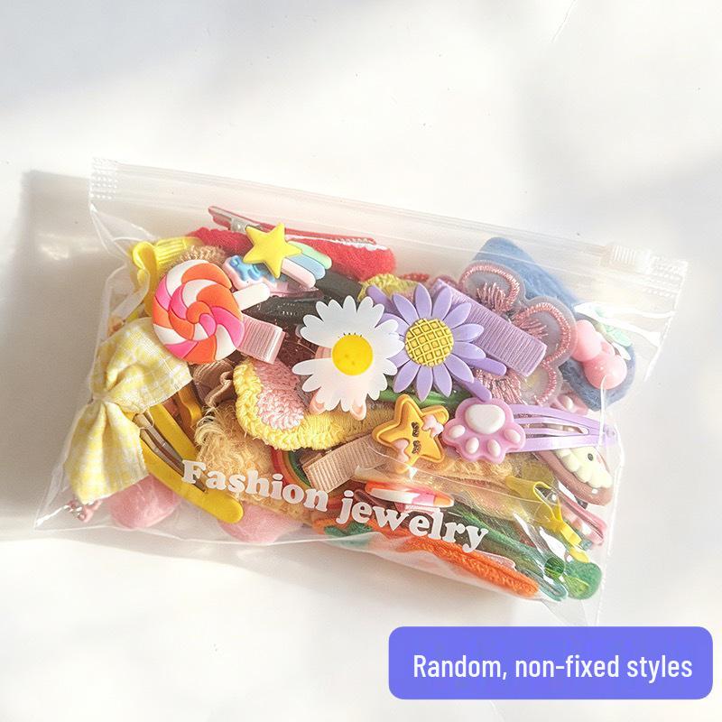Set of 50 Pink Cute Hair Clips – Sweet Girly Bangs Clips, Japanese Cartoon Hair Accessories