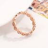 Fashion Rose Gold Color Cute Coin Tail Rings for Woman Hollow Stainless Steel Charm Jewelry Chinese Style Prevent Girl Gifts