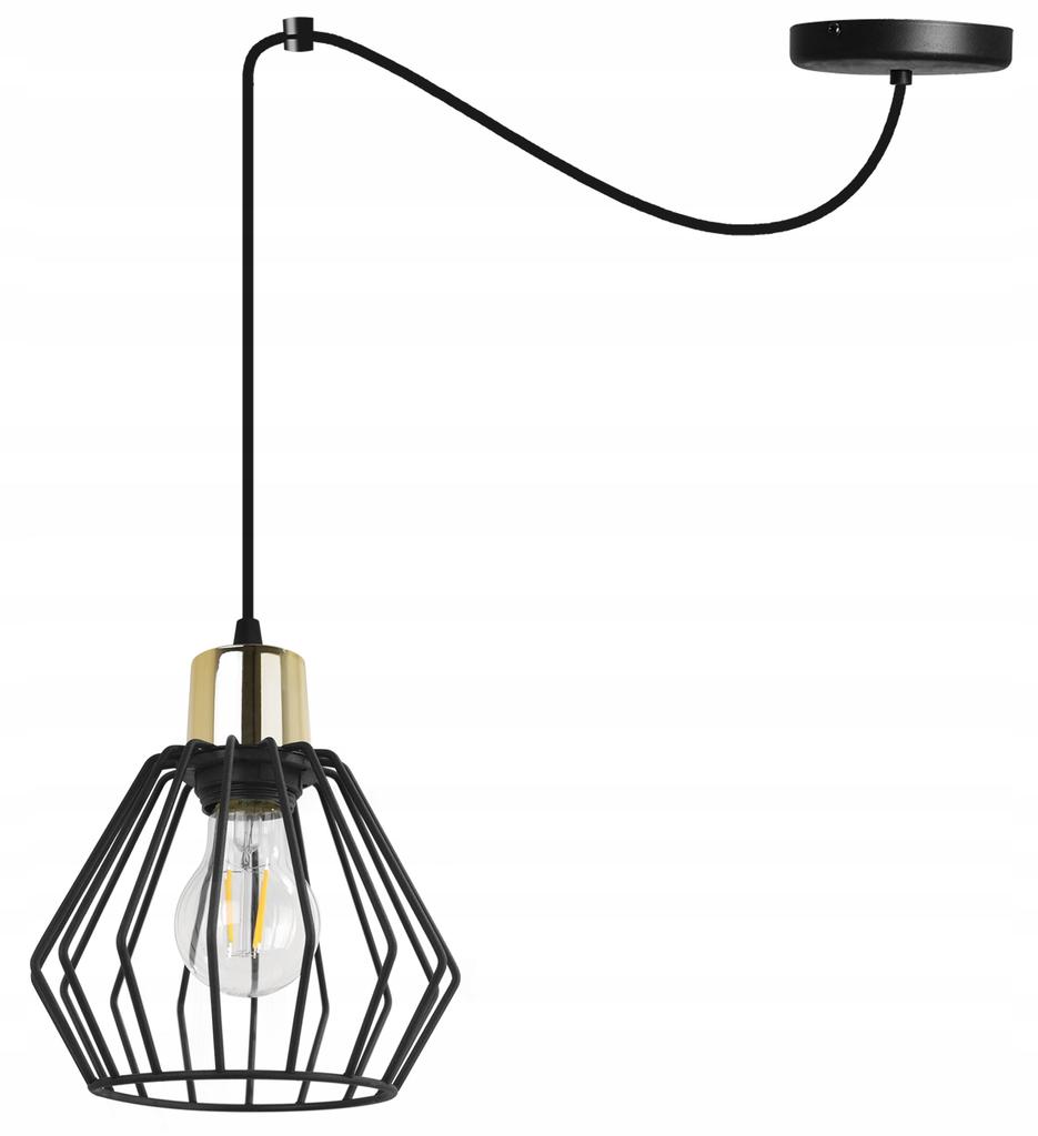 Hanging Lamp, Ceiling Chandelier, Wire Shade, Led