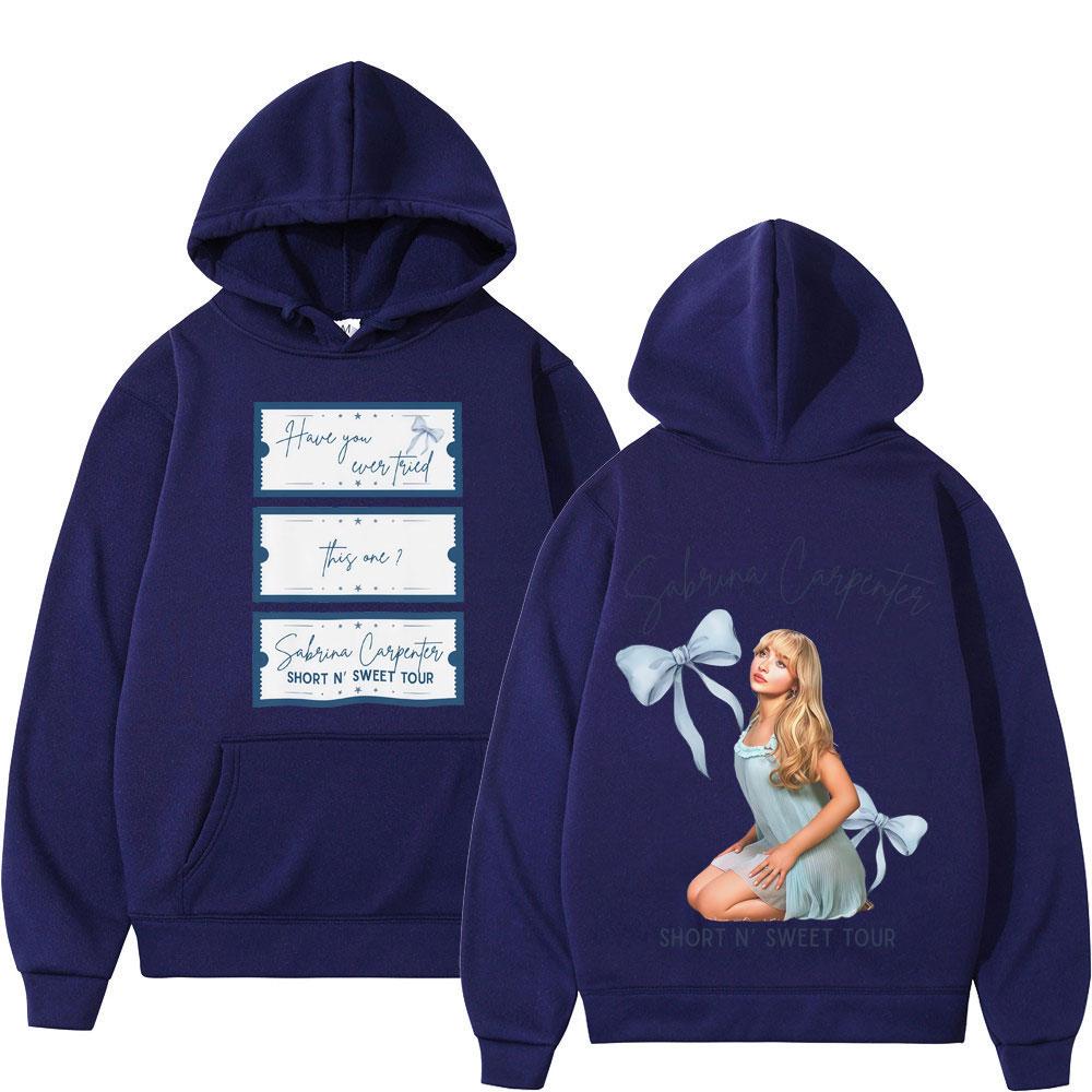 Sabrina Carpenter Short N Sweet Tour Hoodies Man Woman Harajuku Pullover Winter Long-sleeved Loose Casual Oversized Sweatshirt