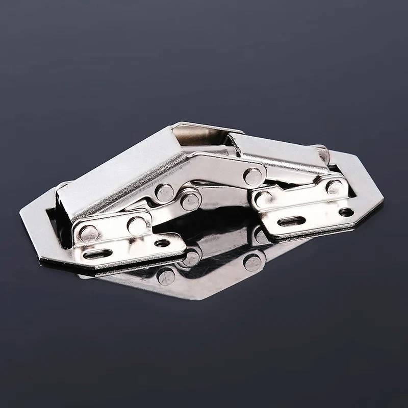 4/10pcs Cabinet Hinge 90 Degree 3/4in No-Drilling Hole Cupboard Door Hinges Soft Close With Screws Furniture Hardware