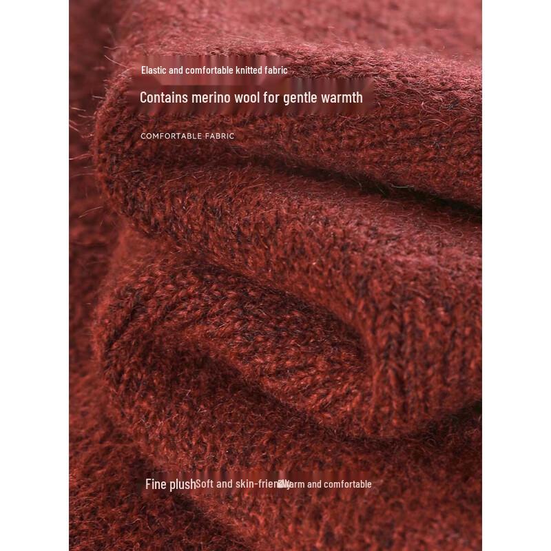 Women's 2025 Winter Wool Blend Hooded Color Block Sweater