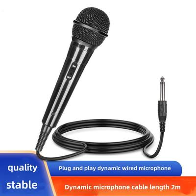 Yushuo Mikrofon dynamiczny przewodowy do śpiewania w domu, na telefonie komórkowym lub do transmisji na żywo; Podłącza się do Wzmacniaczy Audio i Kart Dźwiękowych.
