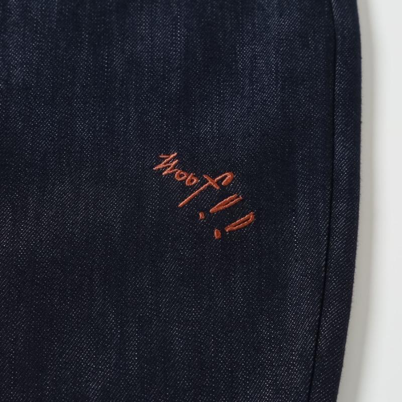 Boys Loose Fit American Vintage Style Denim Jeans With Mountain Embroidery