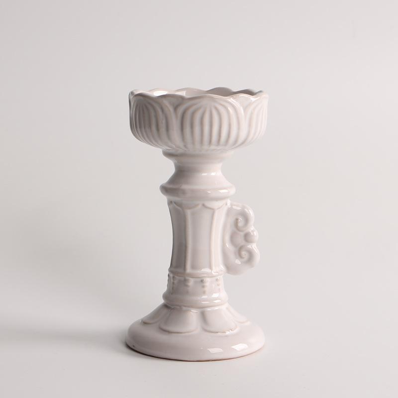 

Ancient Rome Ceramics Candle Holder Candle Tray Home Decorations Stemmed Candlestick Atmosphere Decoration Home Decor белый