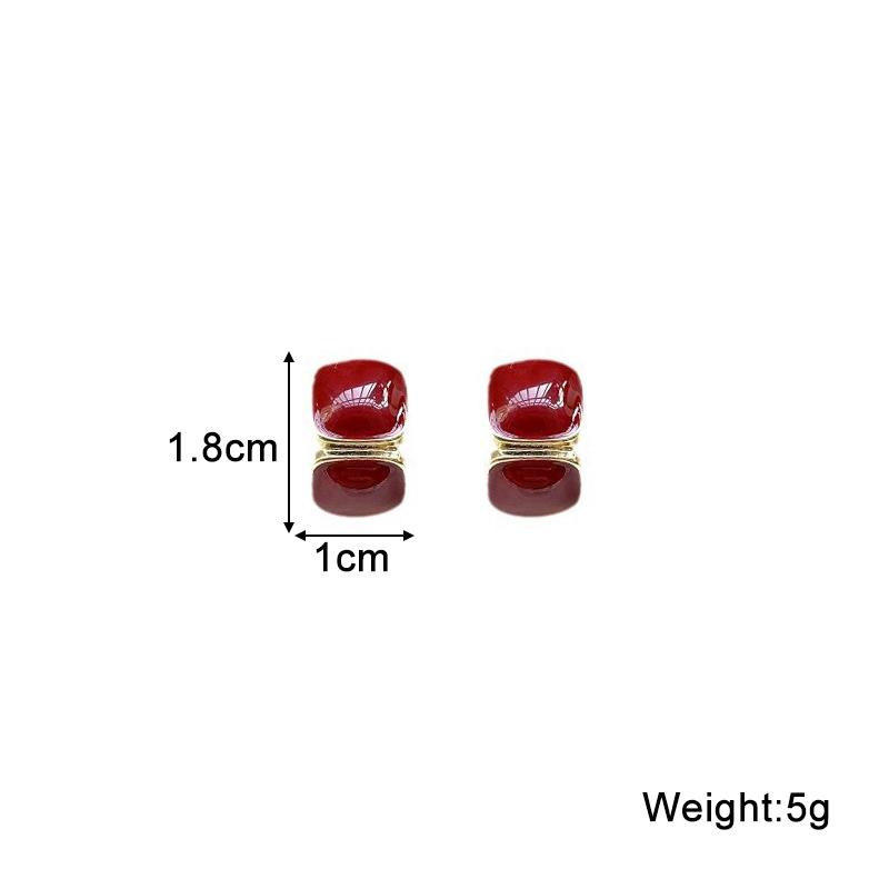Cercei atârnători de culoare roșie pentru femei, cu pandantive din zirconiu simulat, cercei lungi pentru fete, temperament, cercei tip picătură în formă de inimă, zirconiu