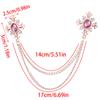 Elegant Tassel Rhinestone Cross Collar Pin For Shirts Fashionable Enthusiasts Suit Shirt Collar Brooch Trendy Jewelry