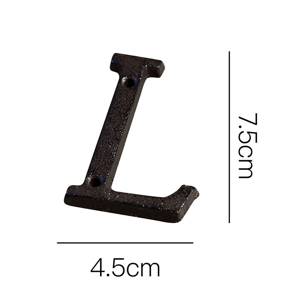 Retro Style Groceries Cast Iron Metal Creative DIY House Doorplate Letter Symbol