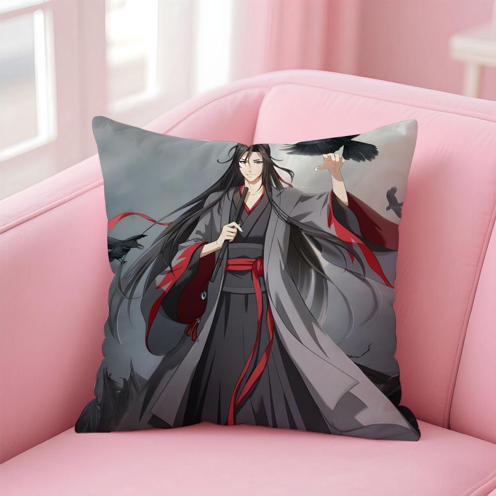 Anime Antique Mo Dao Zu Shi Cushion Cover Pillow Case Soft Skin Friendly Fabric Comfort  Concealed Zipper