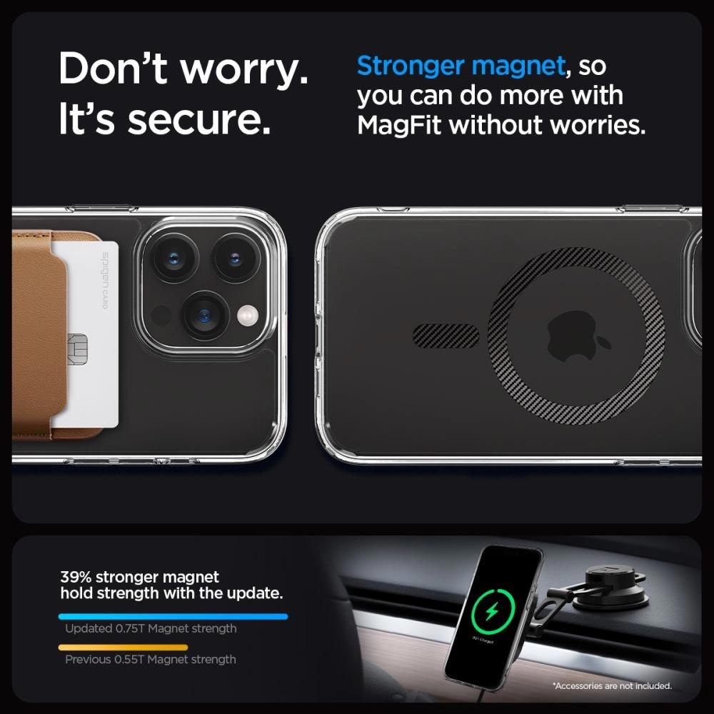 Spigen Ultra Hybrid Mag Case With Magsafe For iPhone 15 Pro Max - Gray