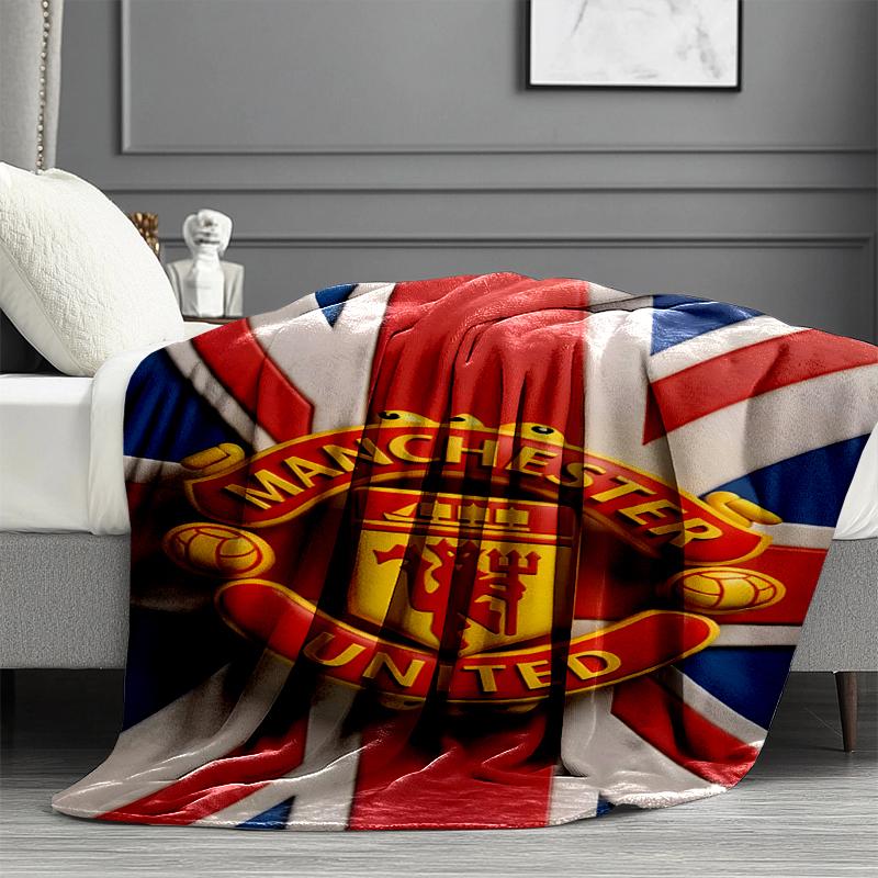 Manchester United F.C Print Blanket - Soft & Comfortable, for Bedroom, Travel, Sofa, Home Decoration - Birthday Christmas Gift for Friend
