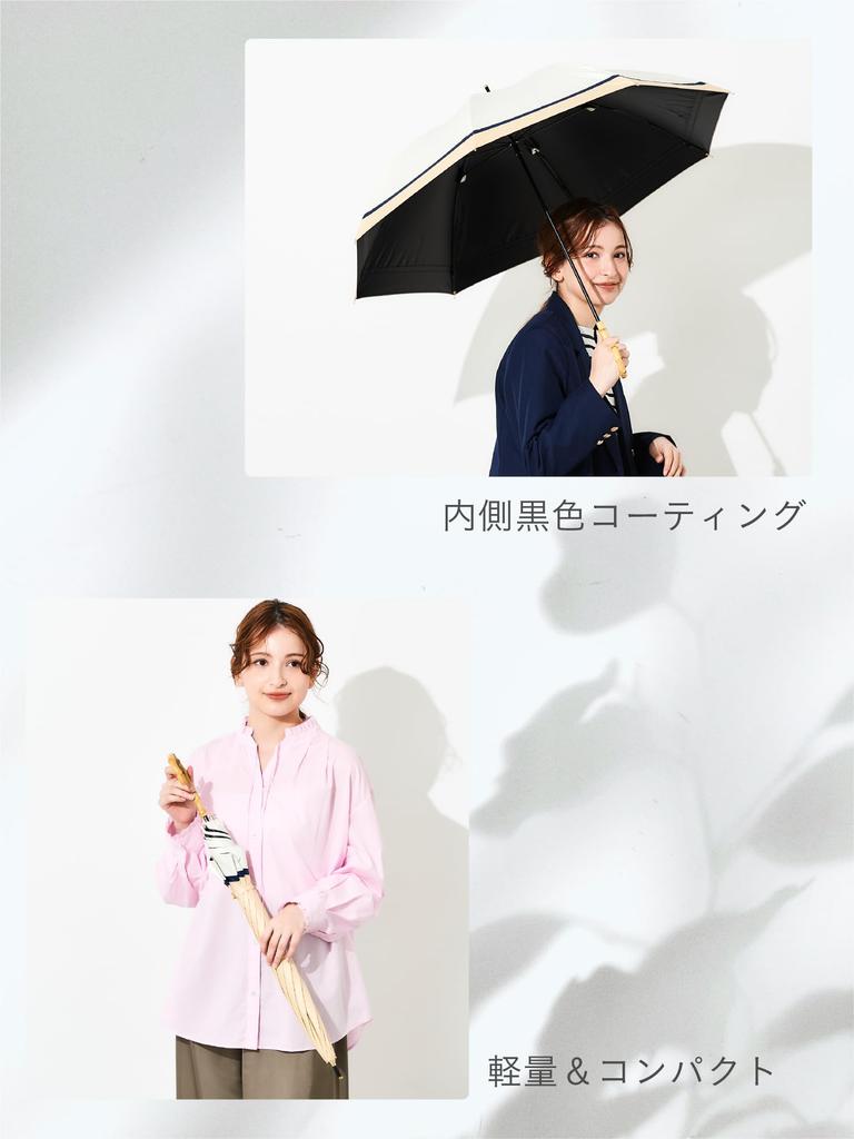 assa Sun Fully UV Large 55cm Manual Suitable for Both Sunny and Rainy Bamboo FLL Women's Umbrella, Sun-Blocking, 100% Protection, Wide, Lightweight,