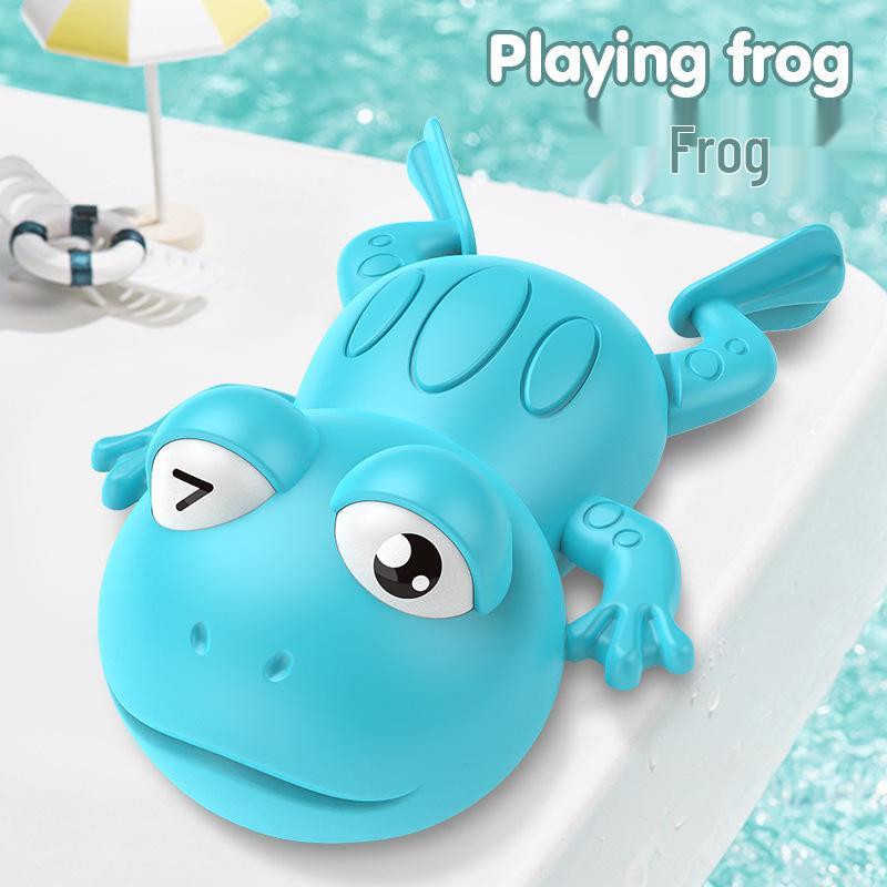 Wind-Up Cartoon Frog Baby Bath Toy