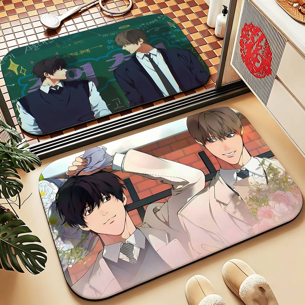 Manhwa L-lost In The Cloud Cute Carpet Bathroom Anti-slip Mat Door Mat Home Decoration Mat Entrance Door Mat Scratch-resistant