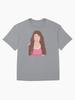 Selena Gomez Lineless Illustration Oversized T-Shirt