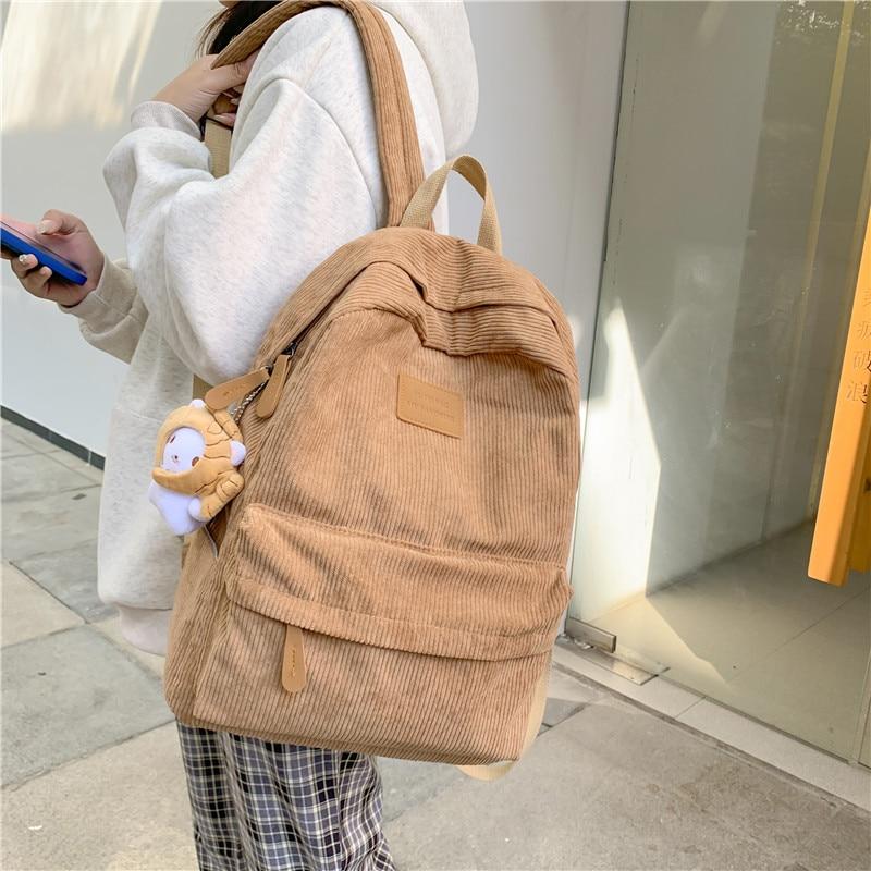 corduroy school backpack
