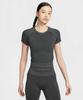 Pro Seamless Dry-Fit T-Shirt W - Dark Smoke Grey / Im9973-070