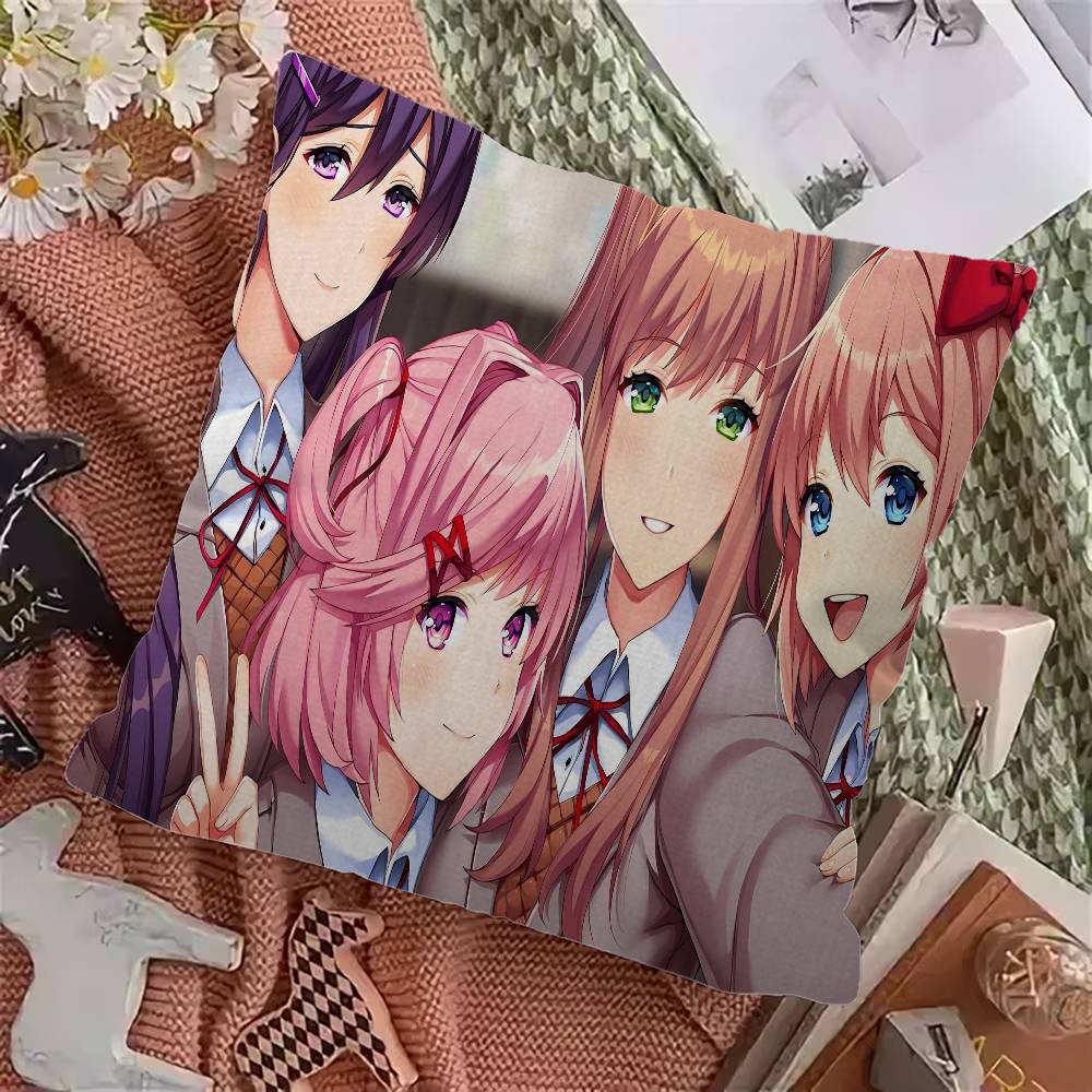 Game Doki D-Doki Literature C-Club Pillow Anime Pillow Sofa Bed Head Pillow Cover Cushion Cover 45X45 Cm Fashion